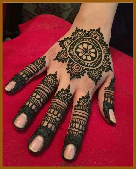 Mandala And Chain Hybrid In Modern Back Hand Mehndi Design